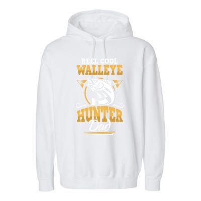 Walleye Angler Fisher And Fishing Dad Gift Garment-Dyed Fleece Hoodie