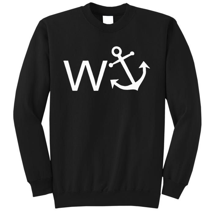 W Anchor Funny Wanker Jerk Funny Slang Sweatshirt