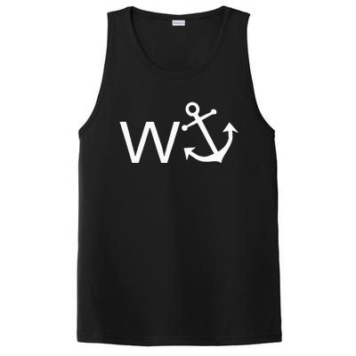 W Anchor Funny Wanker Jerk Funny Slang PosiCharge Competitor Tank