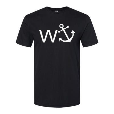 W Anchor Funny Wanker Jerk Funny Slang Softstyle CVC T-Shirt