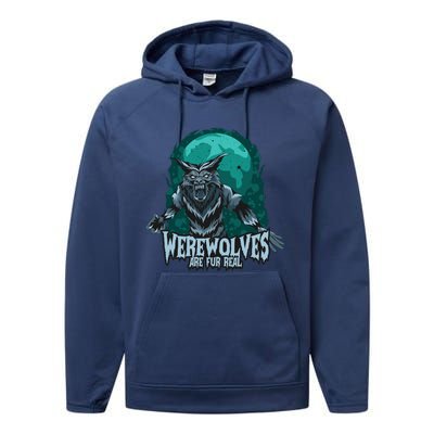 Werewolves Are Fur Real Performance Fleece Hoodie