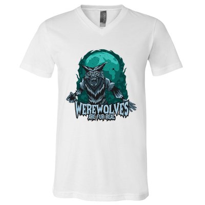 Werewolves Are Fur Real V-Neck T-Shirt