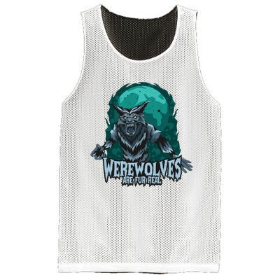 Werewolves Are Fur Real Mesh Reversible Basketball Jersey Tank