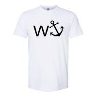 W Anchor Funny Wanker Jerk Funny Slang Softstyle CVC T-Shirt