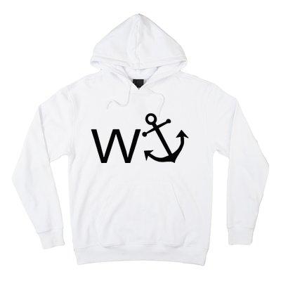 W Anchor Funny Wanker Jerk Funny Slang Hoodie