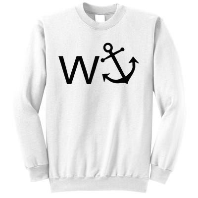 W Anchor Funny Wanker Jerk Funny Slang Sweatshirt