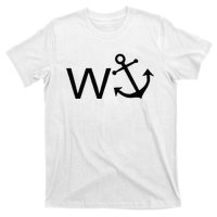 W Anchor Funny Wanker Jerk Funny Slang T-Shirt