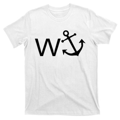 W Anchor Funny Wanker Jerk Funny Slang T-Shirt