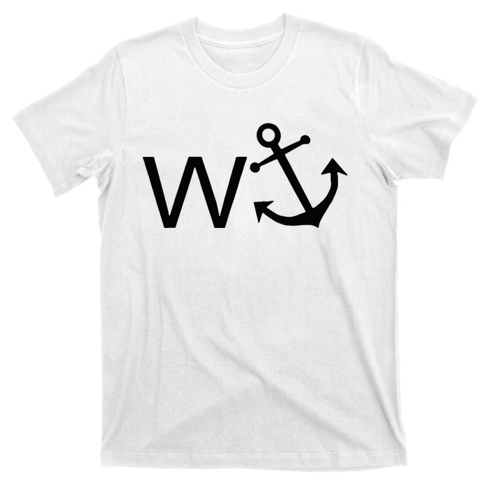 W Anchor Funny Wanker Jerk Funny Slang T-Shirt