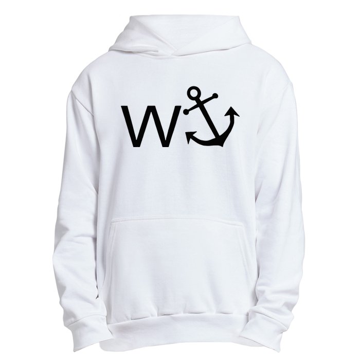 W Anchor Funny Wanker Jerk Funny Slang Urban Pullover Hoodie