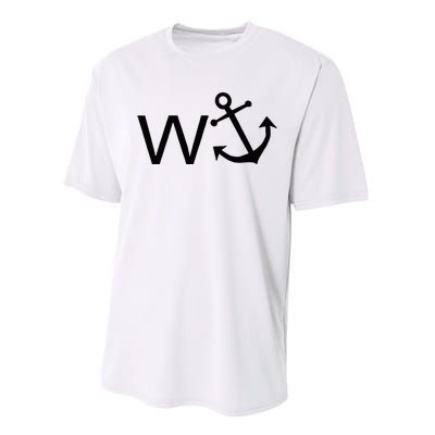 W Anchor Funny Wanker Jerk Funny Slang Performance Sprint T-Shirt