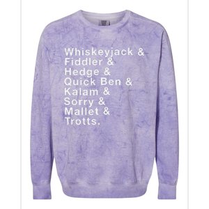 Whiskeyjack And Fiddler And Hedge And Quick Ben Colorblast Crewneck Sweatshirt