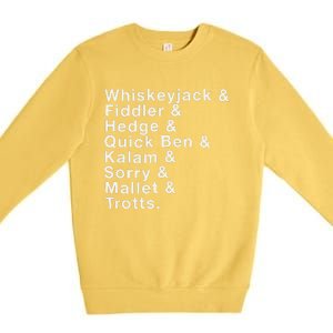 Whiskeyjack And Fiddler And Hedge And Quick Ben Premium Crewneck Sweatshirt