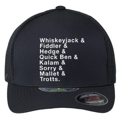 Whiskeyjack And Fiddler And Hedge And Quick Ben Flexfit Unipanel Trucker Cap