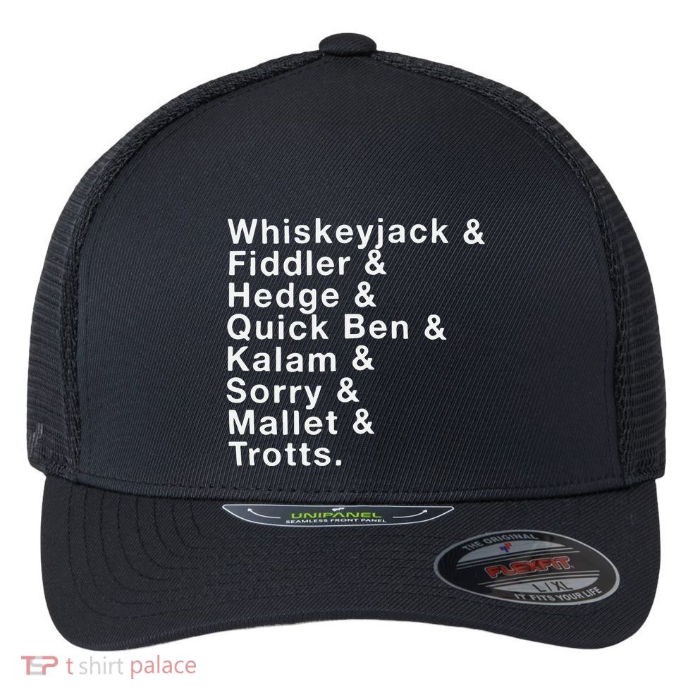Whiskeyjack And Fiddler And Hedge And Quick Ben Flexfit Unipanel Trucker Cap