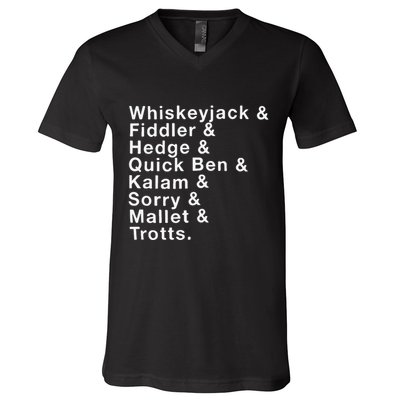 Whiskeyjack And Fiddler And Hedge And Quick Ben V-Neck T-Shirt