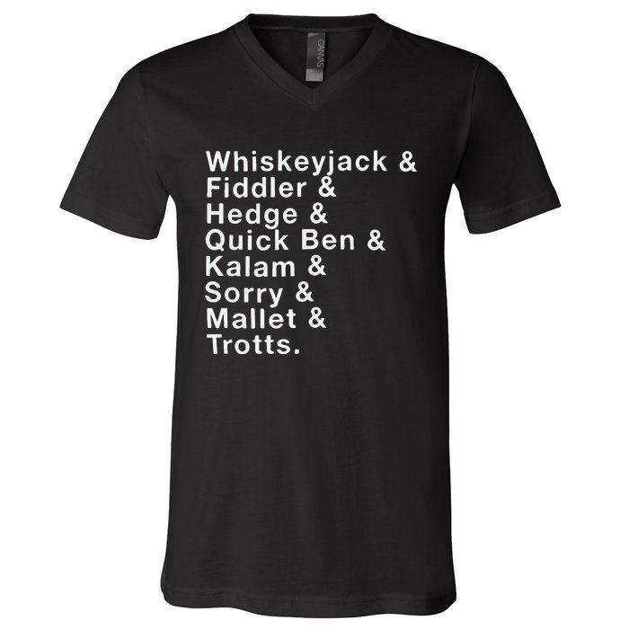 Whiskeyjack And Fiddler And Hedge And Quick Ben V-Neck T-Shirt