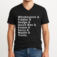 Whiskeyjack And Fiddler And Hedge And Quick Ben V-Neck T-Shirt