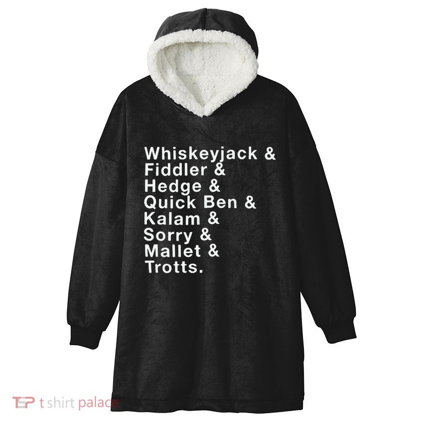 Whiskeyjack And Fiddler And Hedge And Quick Ben Hooded Wearable Blanket