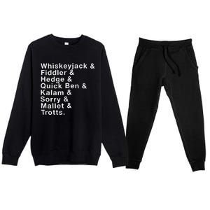 Whiskeyjack And Fiddler And Hedge And Quick Ben Premium Crewneck Sweatsuit Set