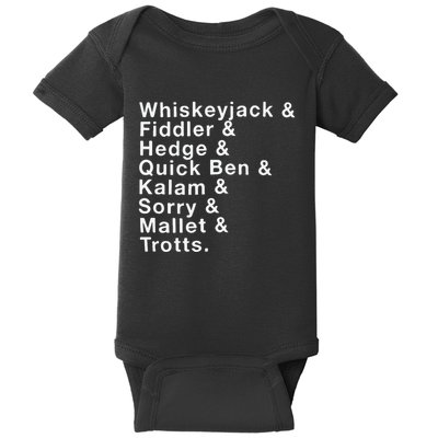 Whiskeyjack And Fiddler And Hedge And Quick Ben Baby Bodysuit