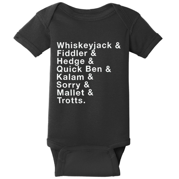 Whiskeyjack And Fiddler And Hedge And Quick Ben Baby Bodysuit