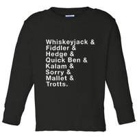 Whiskeyjack And Fiddler And Hedge And Quick Ben Toddler Long Sleeve Shirt
