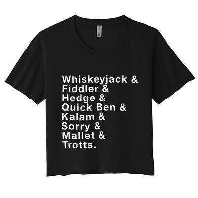 Whiskeyjack And Fiddler And Hedge And Quick Ben Crop Top