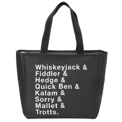 Whiskeyjack And Fiddler And Hedge And Quick Ben Zip Tote Bag