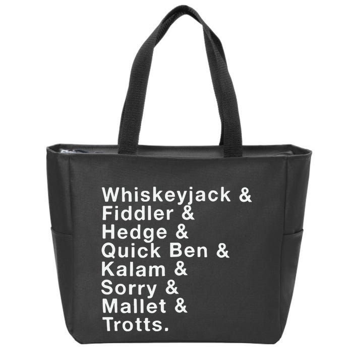 Whiskeyjack And Fiddler And Hedge And Quick Ben Zip Tote Bag