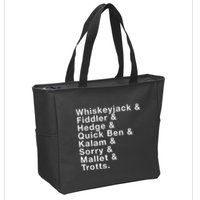 Whiskeyjack And Fiddler And Hedge And Quick Ben Zip Tote Bag