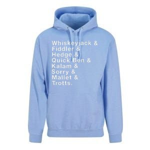 Whiskeyjack And Fiddler And Hedge And Quick Ben Unisex Surf Hoodie