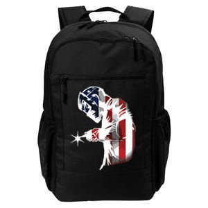 Welder American Flag USA Patriotic Welder Daily Commute Backpack