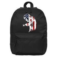 Welder American Flag USA Patriotic Welder 16 in Basic Backpack