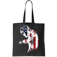 Welder American Flag USA Patriotic Welder Tote Bag