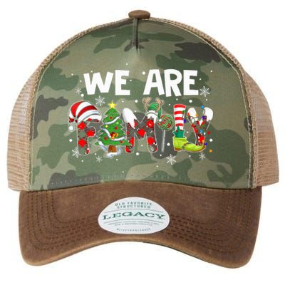 We Are Family Christmas Pajamas Funny Matching Family Xmas Legacy Tie Dye Trucker Hat