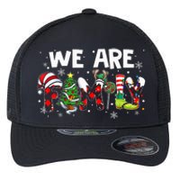 We Are Family Christmas Pajamas Funny Matching Family Xmas Flexfit Unipanel Trucker Cap