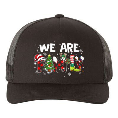 We Are Family Christmas Pajamas Funny Matching Family Xmas Yupoong Adult 5-Panel Trucker Hat