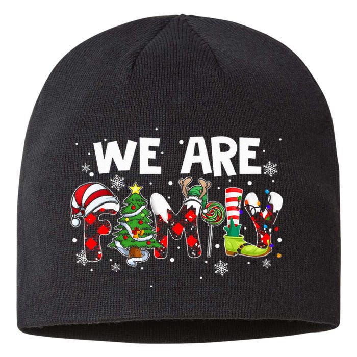 We Are Family Christmas Pajamas Funny Matching Family Xmas Sustainable Beanie