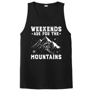 Weekends Are For The Mountains Skier Skiing Gift PosiCharge Competitor Tank