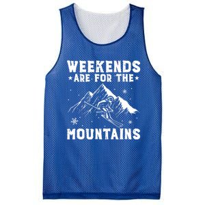 Weekends Are For The Mountains Skier Skiing Gift Mesh Reversible Basketball Jersey Tank