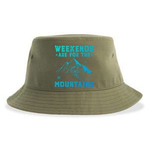 Weekends Are For The Mountains Skier Skiing Gift Sustainable Bucket Hat