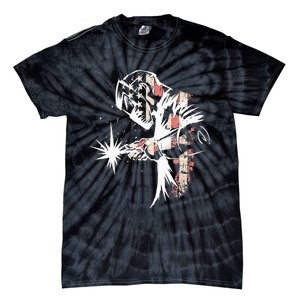 Welder American Flag Usa Patriotic Welder Tie-Dye T-Shirt