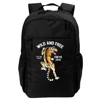 Wild And Free Enjoy Cool Brave Tokyo Japan Wild Tiger Graphic Gift Backpack