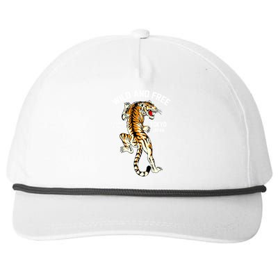 Wild And Free Enjoy Cool Brave Tokyo Japan Wild Tiger Graphic Gift Snapback Five-Panel Rope Hat