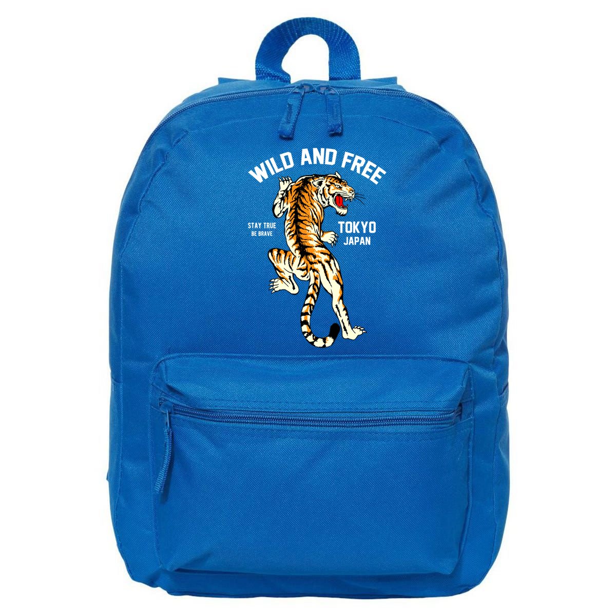 Wild And Free Enjoy Cool Brave Tokyo Japan Wild Tiger Graphic Gift 16 in Basic Backpack