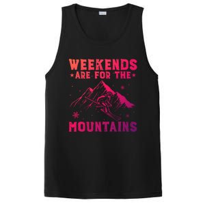 Weekends Are For The Mountains Skier Skiing Gift PosiCharge Competitor Tank