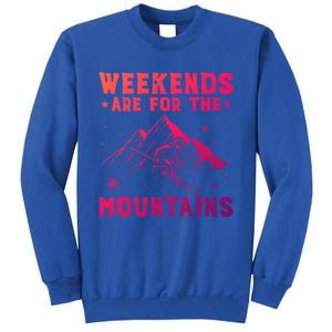 Weekends Are For The Mountains Skier Skiing Gift Sweatshirt