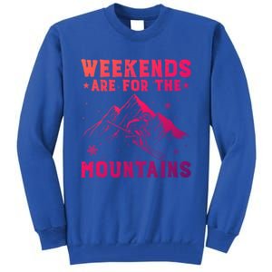 Weekends Are For The Mountains Skier Skiing Gift Tall Sweatshirt