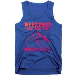 Weekends Are For The Mountains Skier Skiing Gift Tank Top